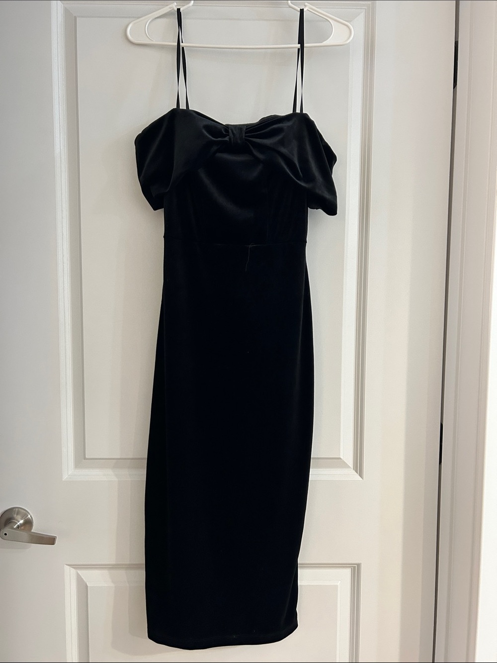 Black velvet dress